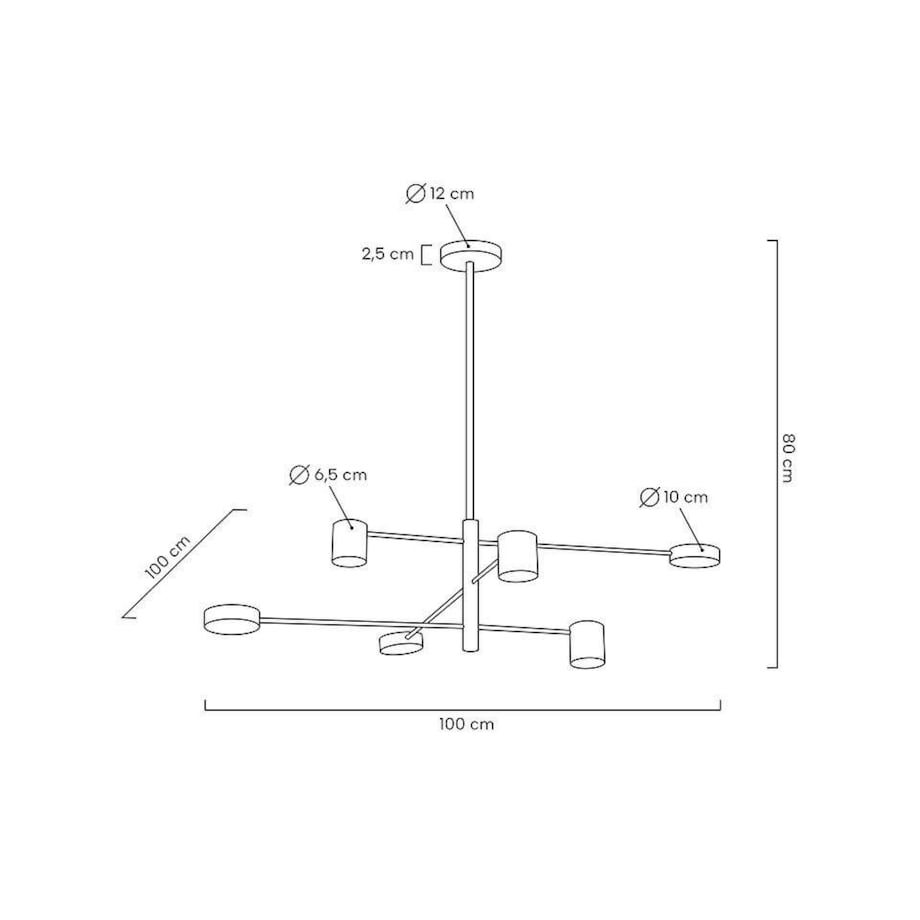 Nowoczesna lampa wisząca Piazetta MSE010100124 złota