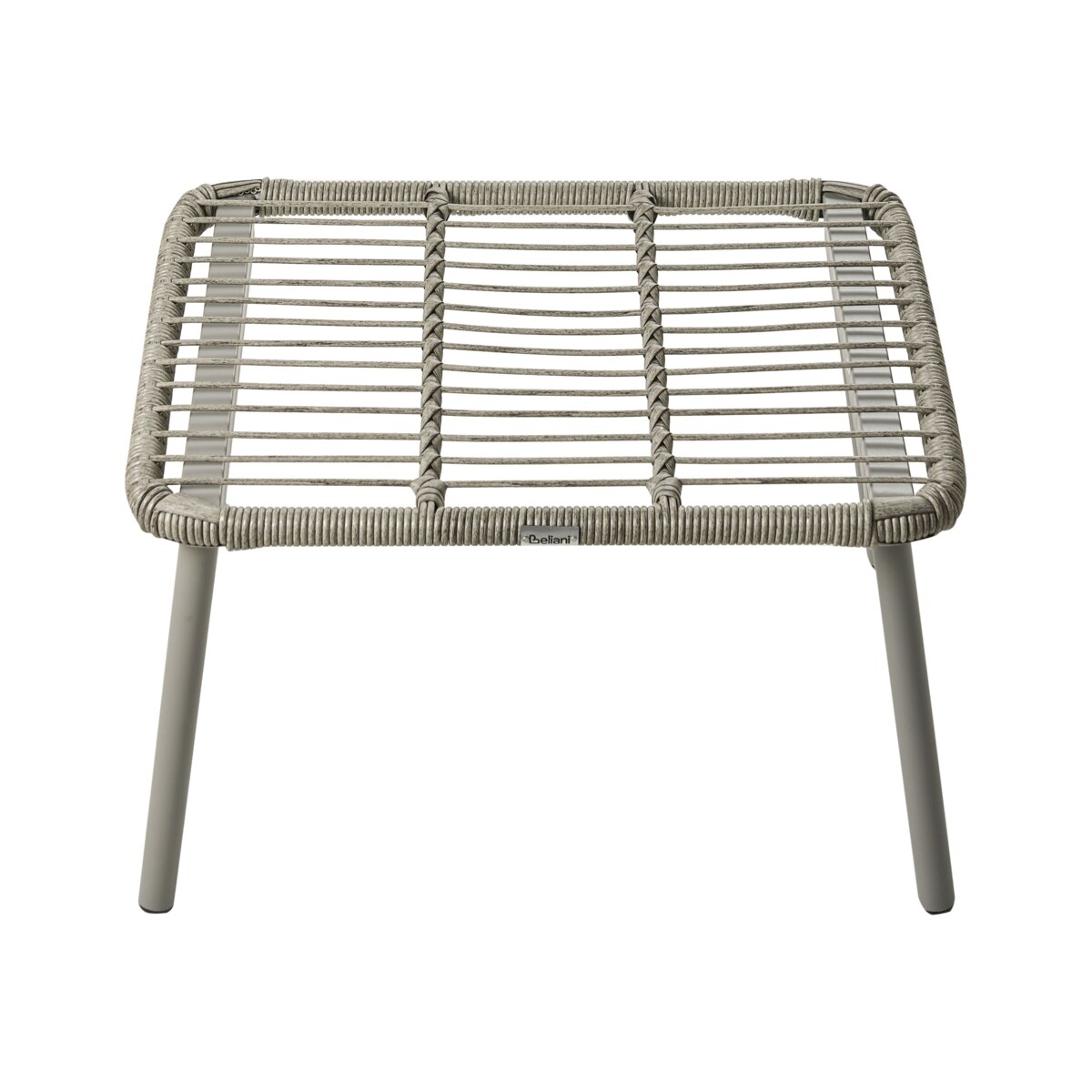 Fotel ogrodowy technorattan z podnóżkiem szary MURANO