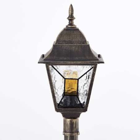 Uliczna lampa latarnia Janel 90984A86 Brilliant retro metalowa czarny złoty