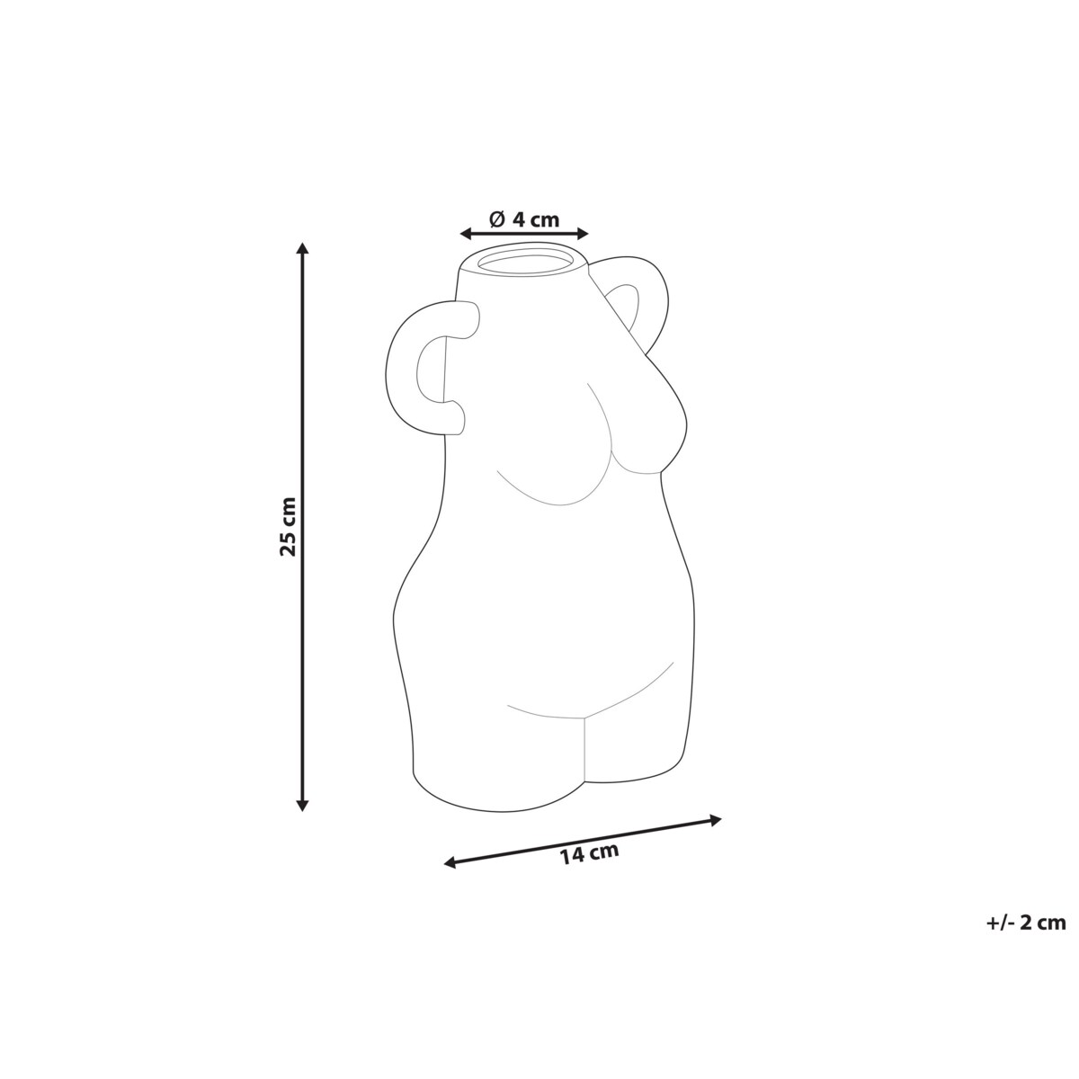 Wazon na kwiaty ceramiczny biały AIGIO