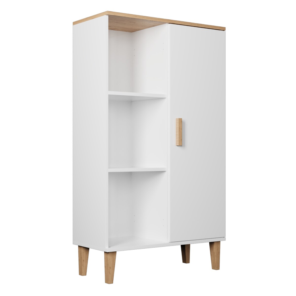 Regał Denver biały & hikora