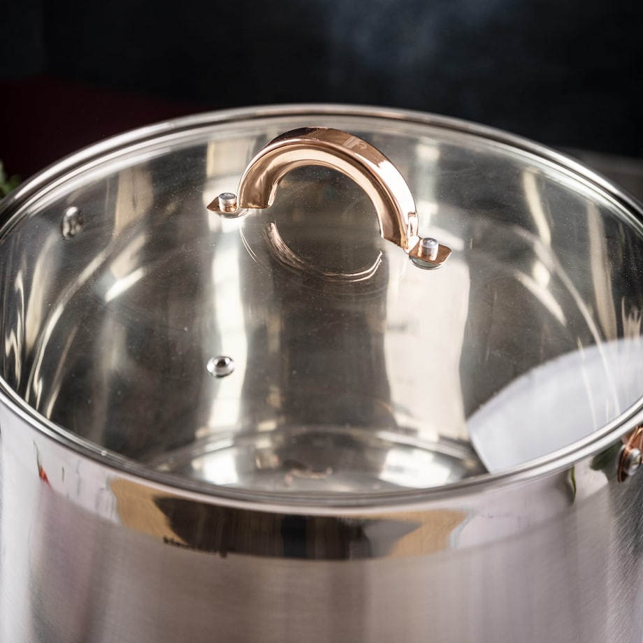 Garnek stalowy gastronomiczny duży 22.4L 34cm Rose Gold KLAUSBERG