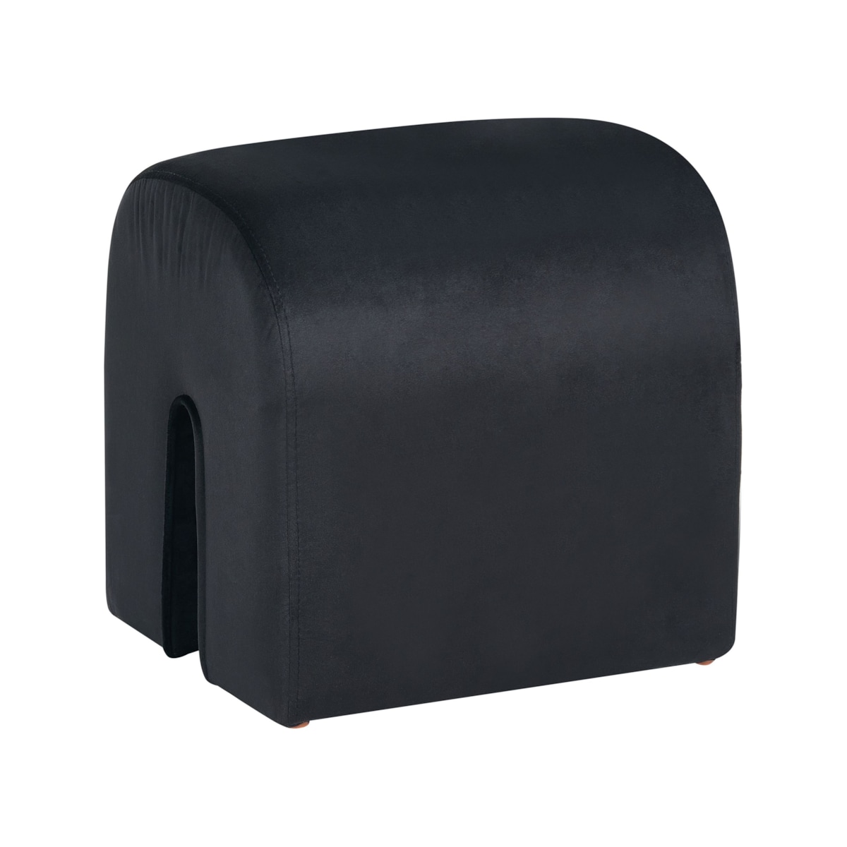 Puf welurowy 35 x 42 x 42 cm czarny MODOC