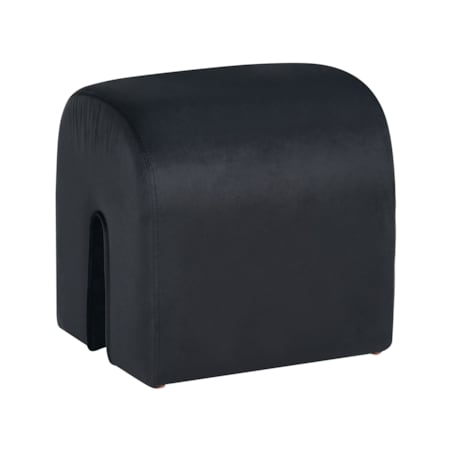 Puf welurowy 35 x 42 x 42 cm czarny MODOC