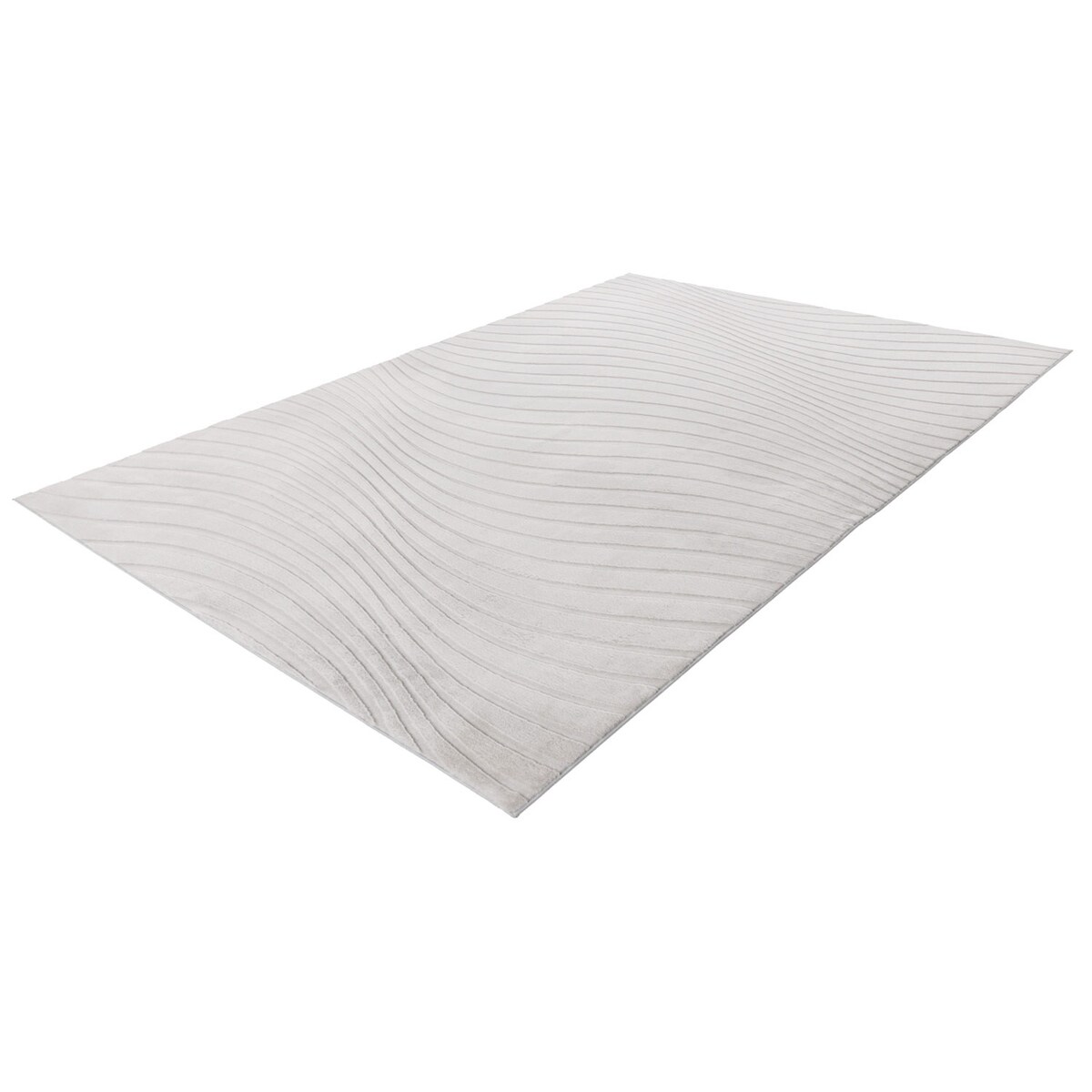 Dywan nowoczesny 3D, miękki Waving 5030 Jasnoszary/Taupe 120x170