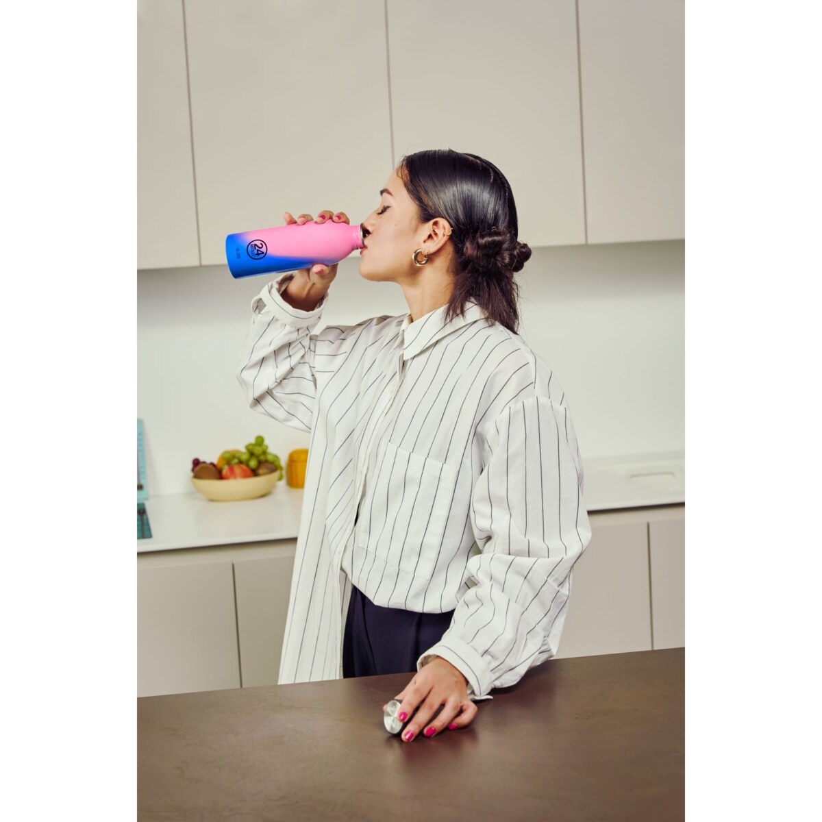 24BOTTLES URBAN BOTTLE REactive butelka na wodę 500 ml, Pink / Blue