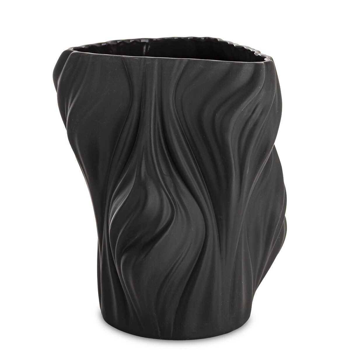 Wazon porcelanowy 20,5x16,5x16,5 cm IRREGULAR czarny