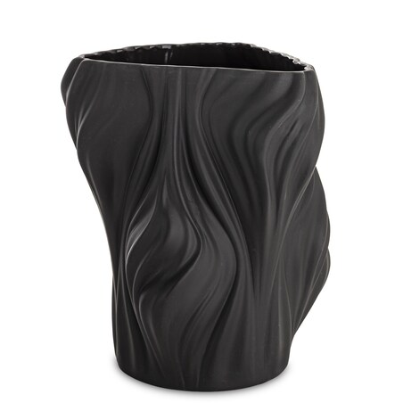 Wazon porcelanowy 20,5x16,5x16,5 cm IRREGULAR czarny