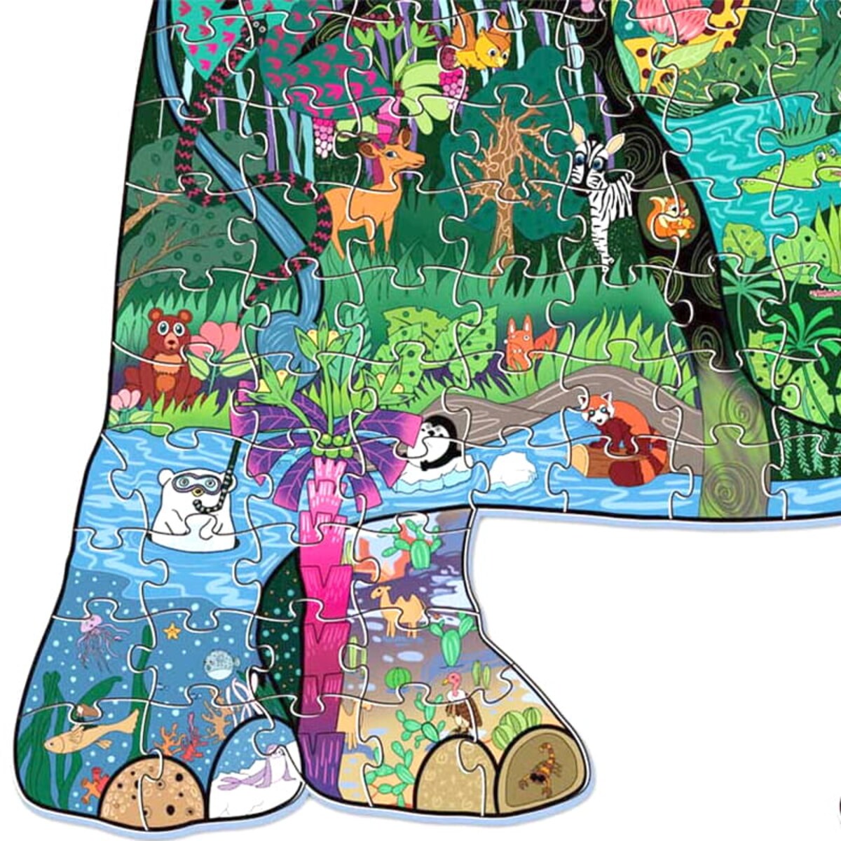 Puzzle edukacyjne - SŁOŃ - 128 el.