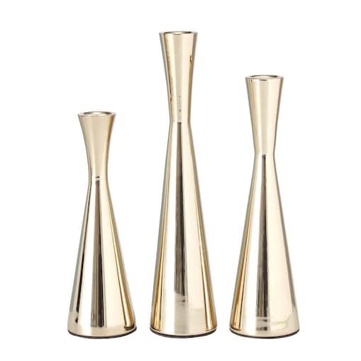 Świeczniki na jedną świecę CONE, 3 sztuki