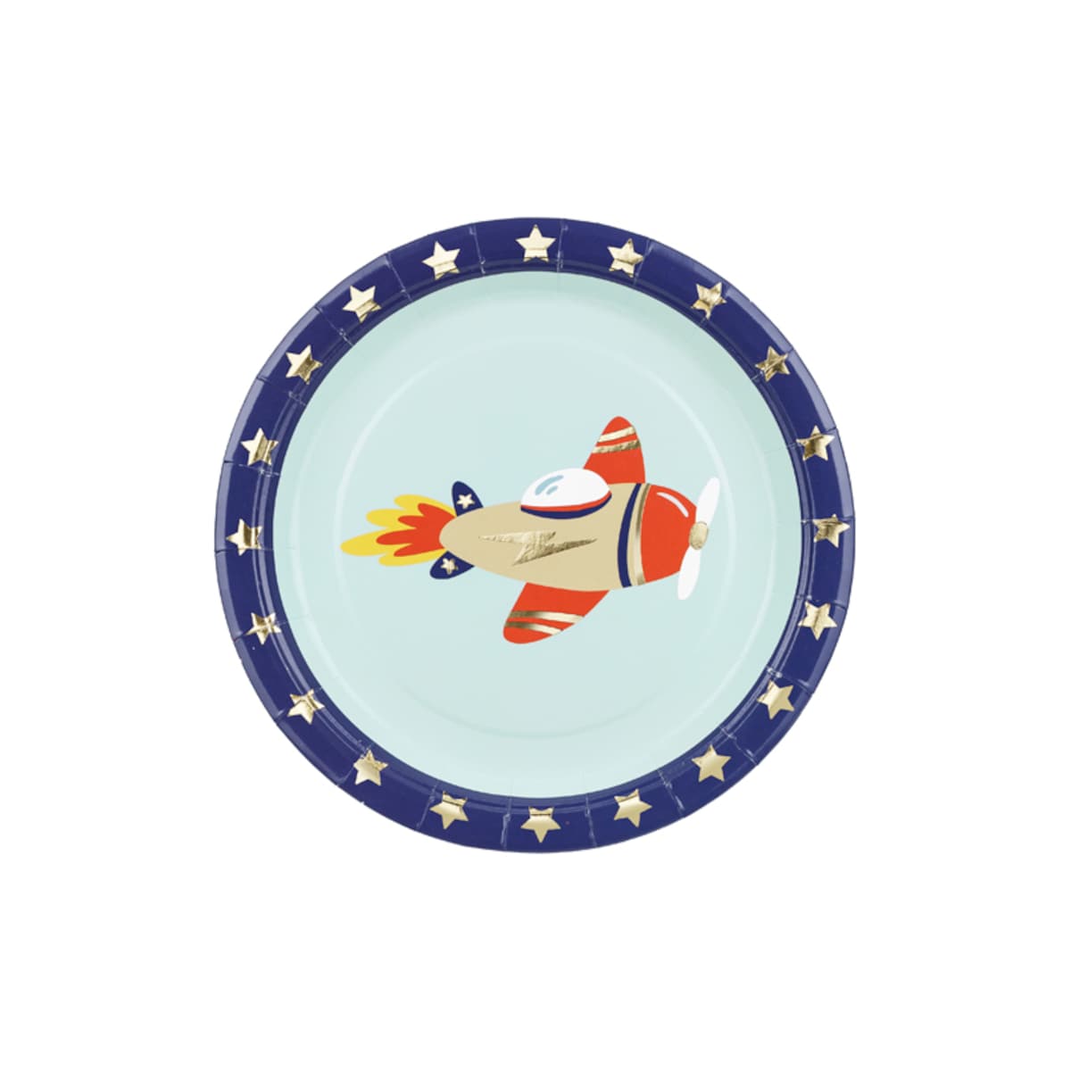 Talerzyki Samolot, 18x18 cm, mix (1 op. / 6 szt.)