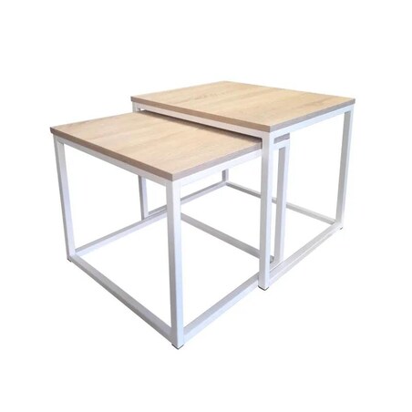 Stolik kawowy 2w1 CUBE dąb sonoma/biały