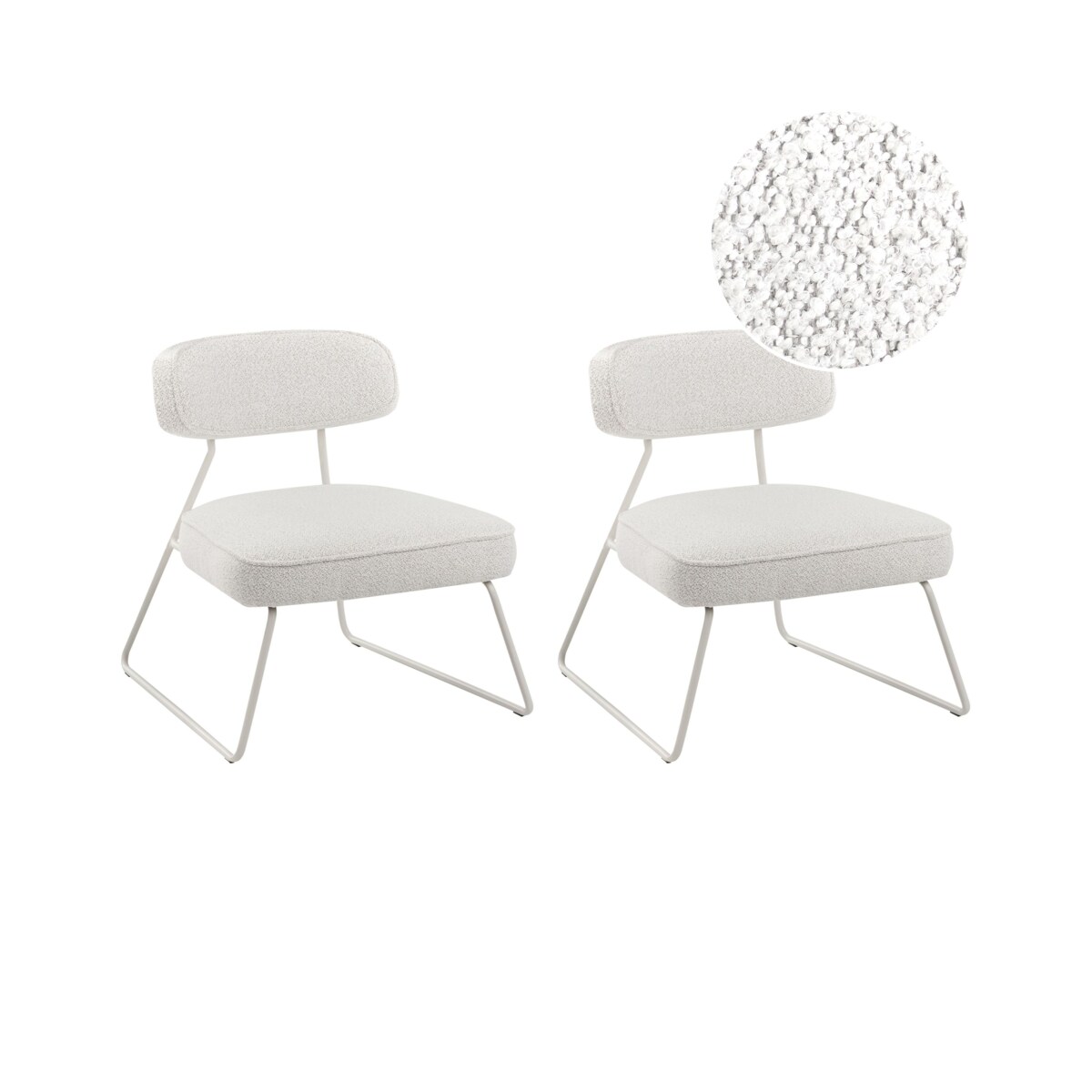 Zestaw 2 foteli FROVI Złamana biel
