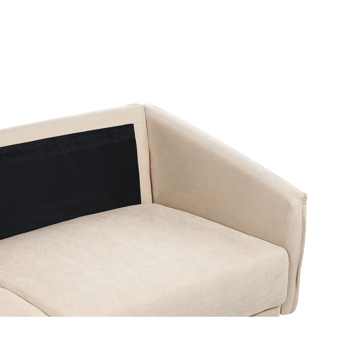 Sofa 2-osobowa welurowa beżowa MAURA