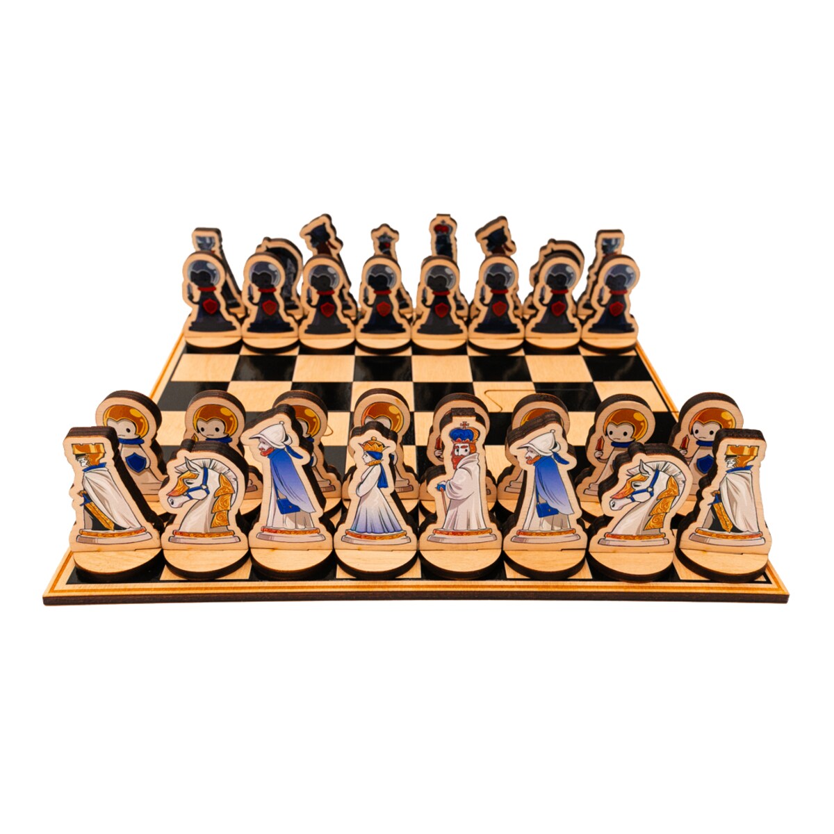 Szachy drewniane dla dzieci