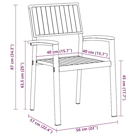 vidaXL Zestaw obiadowy do ogrodu 5-częściowy z litego drewna akacjowego i metalu