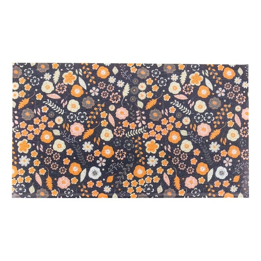 Wycieraczka z fioletowym wzorem kwiatowym – (70 x 40 cm)