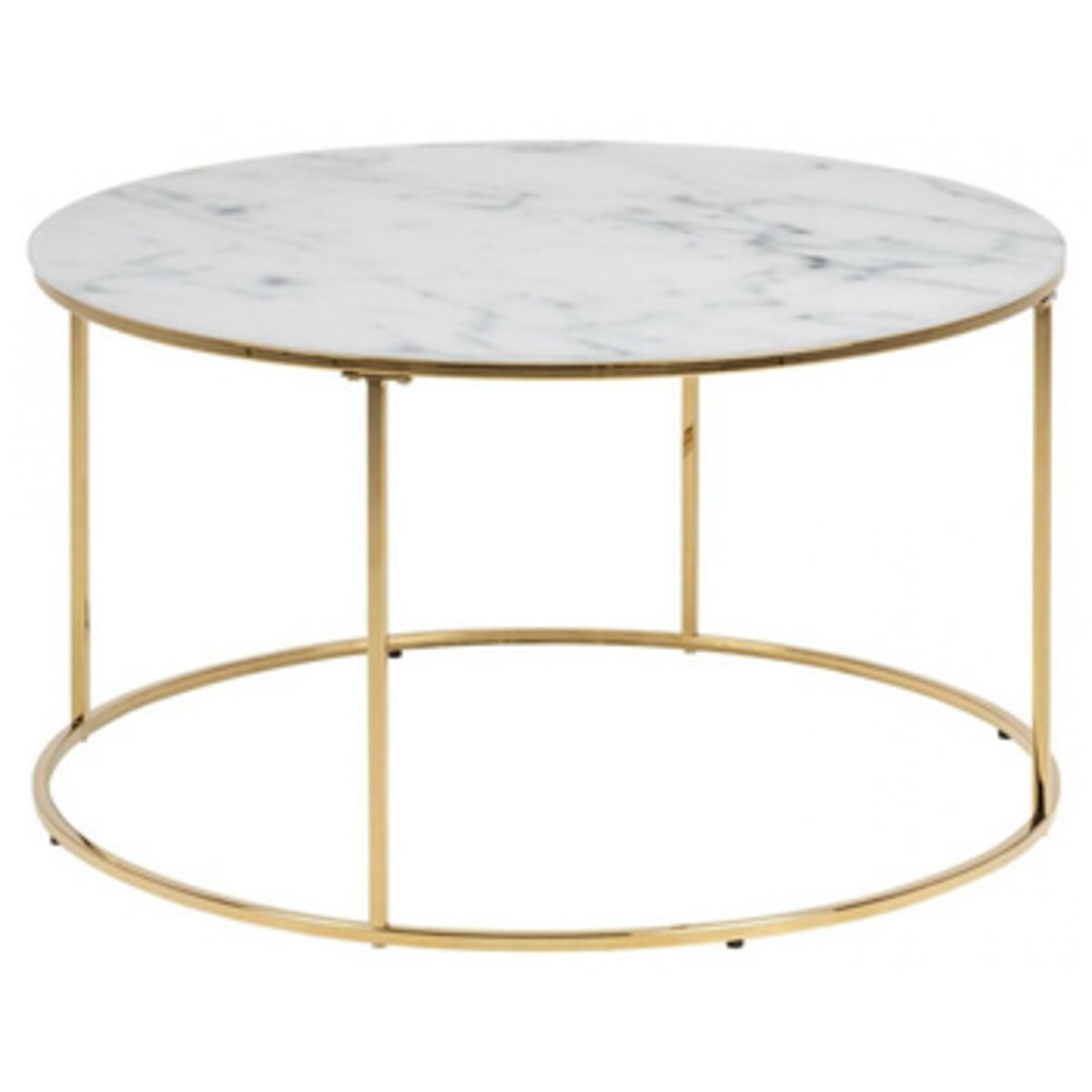 Stolik kawowy Bolton okrągły marmur/złoty