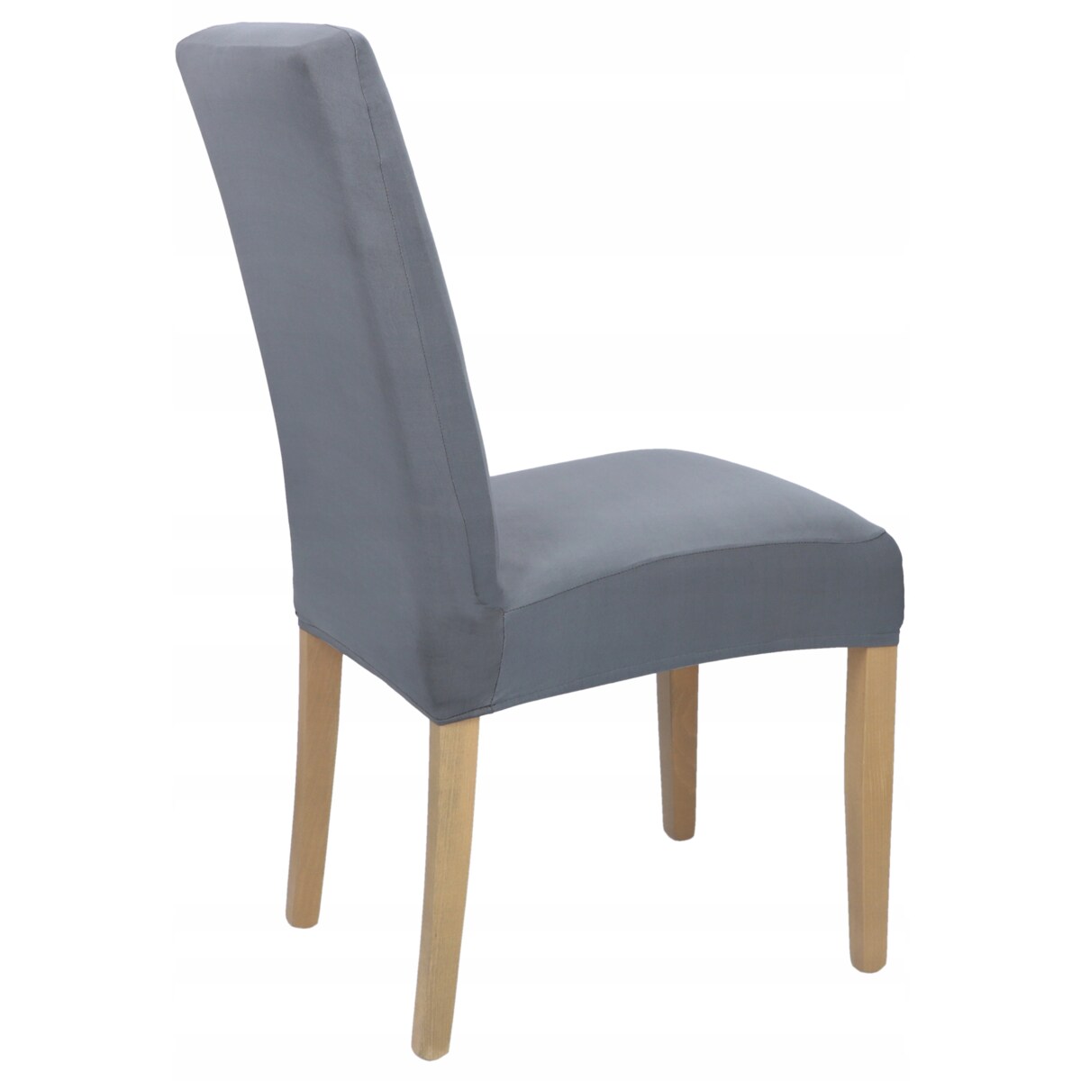 Pokrowiec Na Krzesło Szary Stalowy Elastyczny