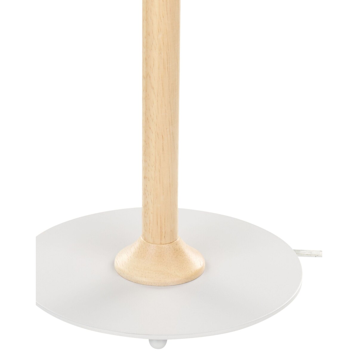 Lampa stołowa drewniana biała MOPPY