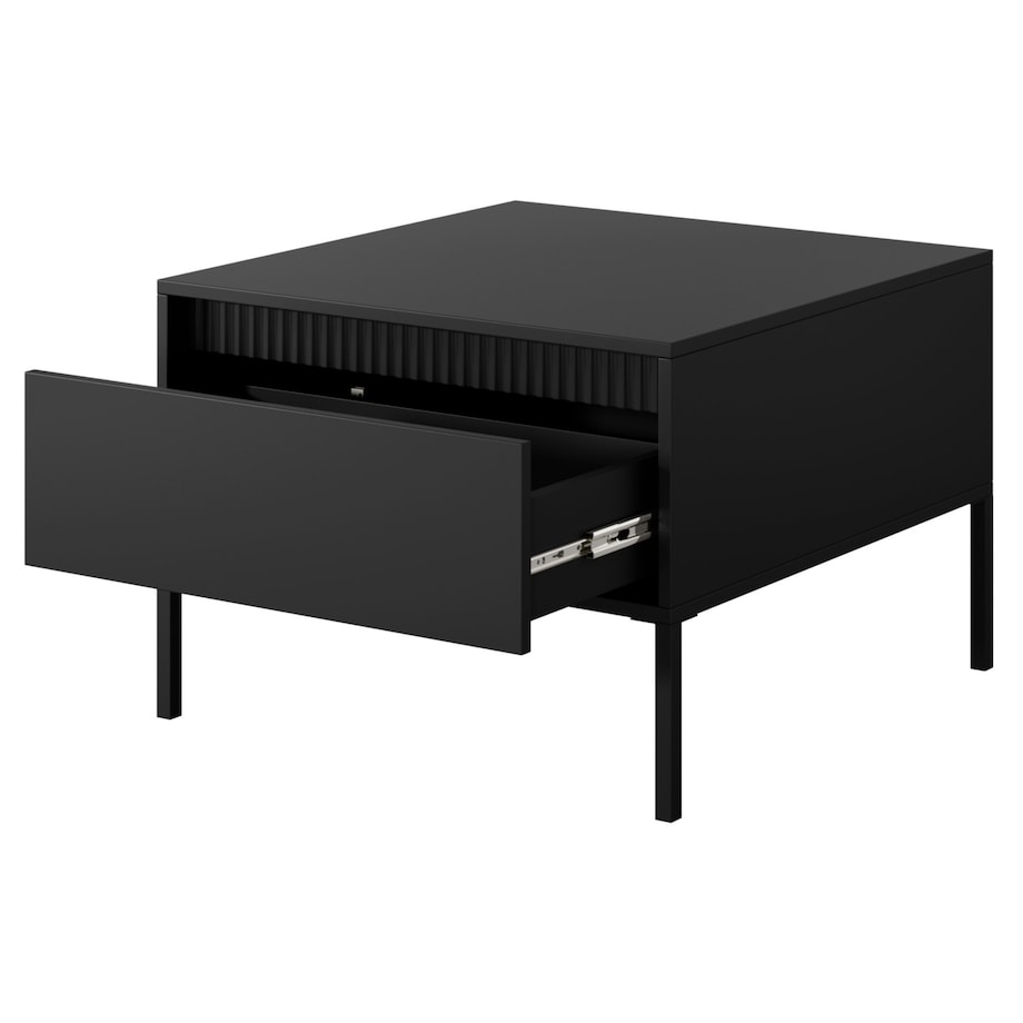 Stolik kawowy z szufladą 48,4x68x68 cm LEMAL czarny