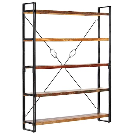 vidaXL 5-poziomowy regał na książki, 140x30x180 cm, drewno z odzysku