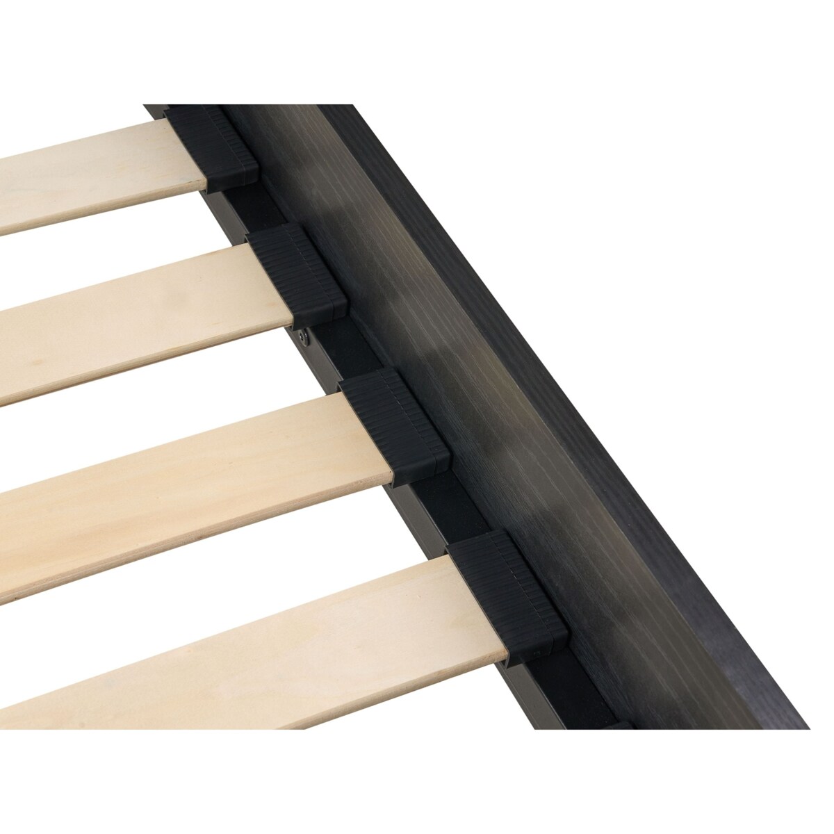 Łóżko Technorattan MONPAZIER 120 x 200 cm Czarny