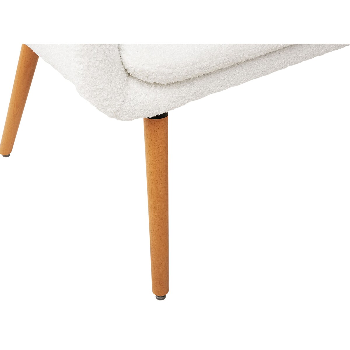 Ławka tapicerowana 2-osobowa boucle złamana biel TABY