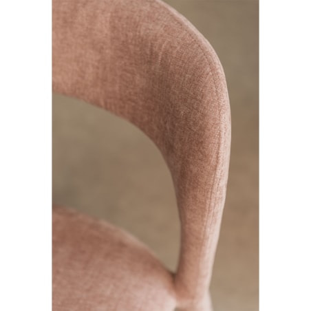 Krzesło do jadalni tapicerowane Brussels różowe