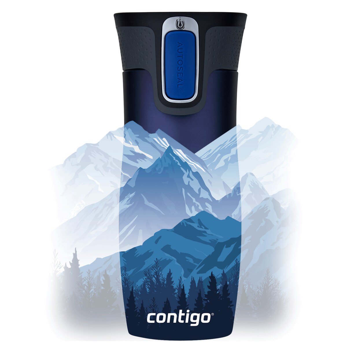 Kubek termiczny Contigo West Loop 2.0 470 ml - „Góry w nocy”