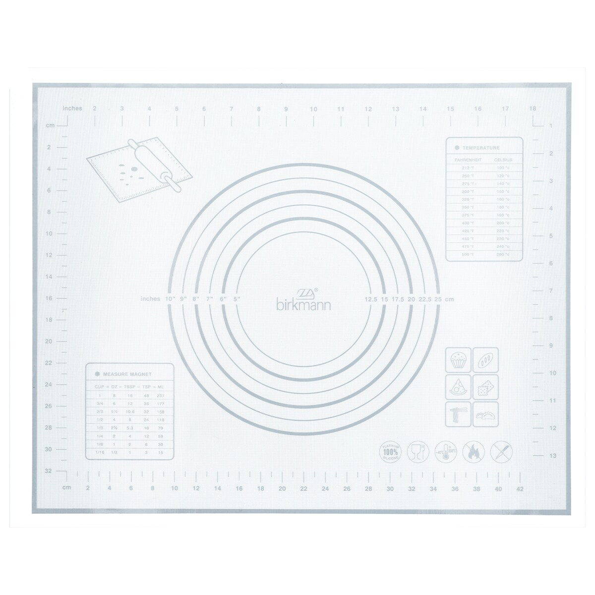 Mata do wałkowania i pieczenia z podziałką 40 x 50 cm Baker`s Best