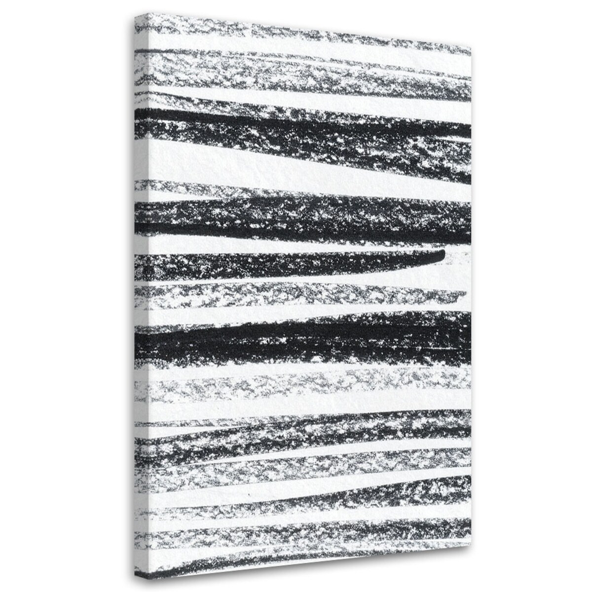 Obraz czarno biały do salonu sypialni biura, Poziome linie Abstrakcja 60x90