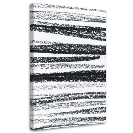 Obraz czarno biały do salonu sypialni biura, Poziome linie Abstrakcja 60x90
