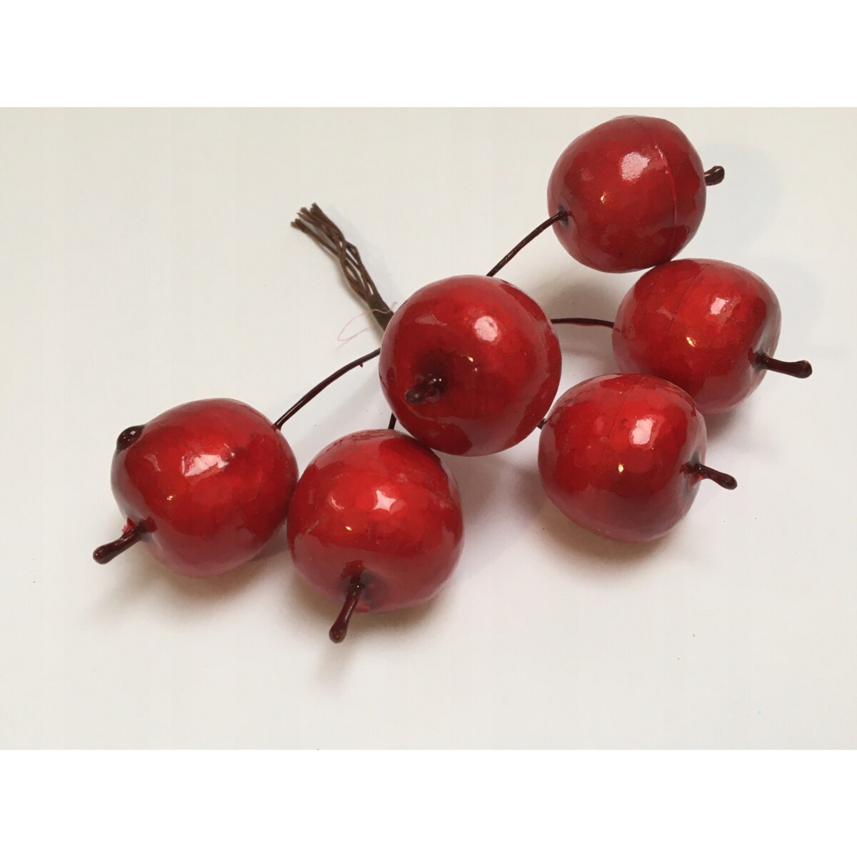 JABŁUSZKA CZERWONE MINI 6szt na PIKU dekoracja świąteczna stroiki choinki