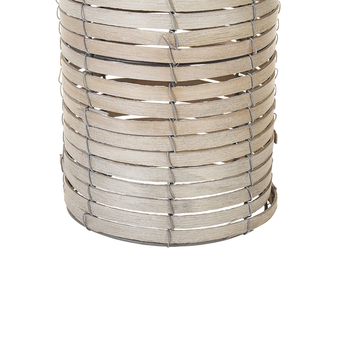 Zestaw 3 świeczników jasne drewno ROVARE