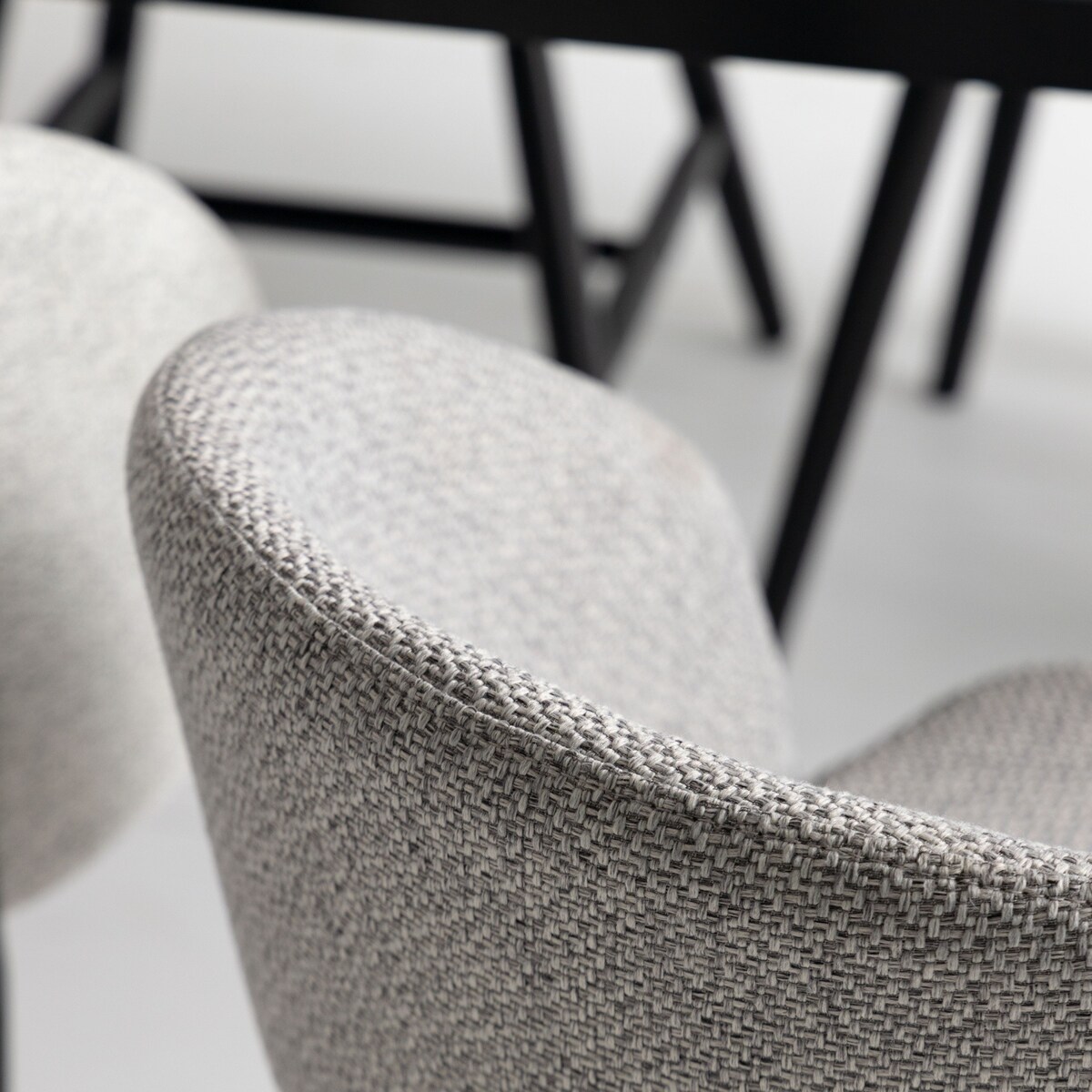 Krzesło tapicerowane szare Cort