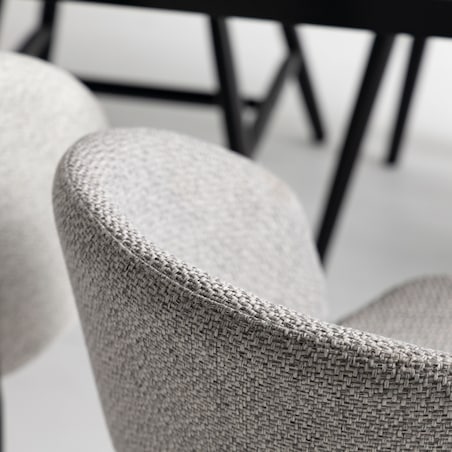 Krzesło tapicerowane szare Cort