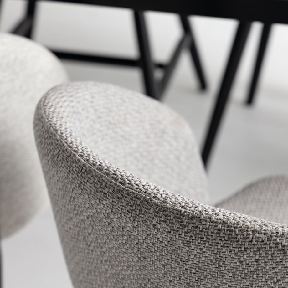 Krzesło tapicerowane szare Cort