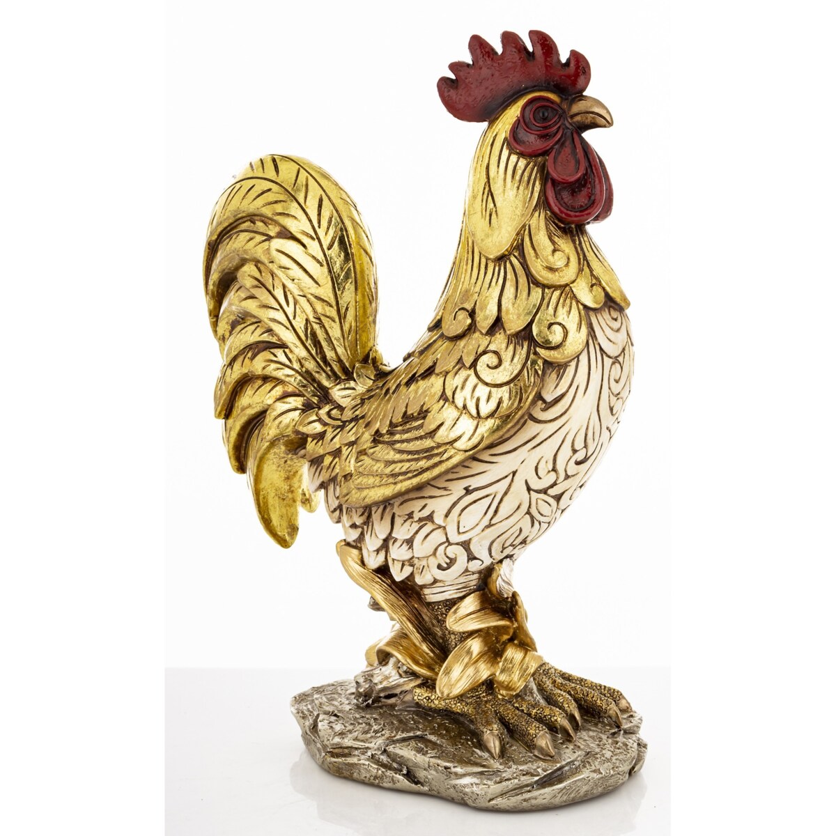 Dekoracja - kogut 30x11x21 cm CAZZO złoty