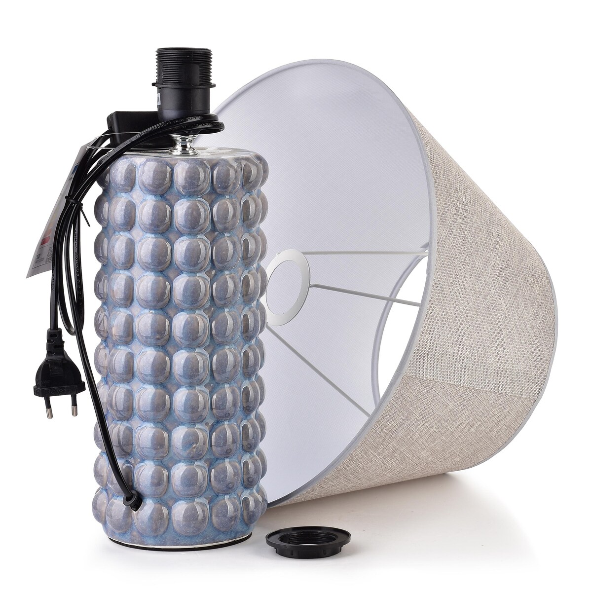 LETI GREY Lampa stołowa 11x11x50cm