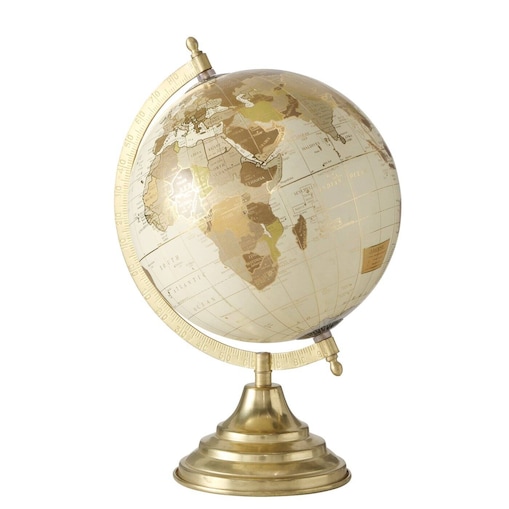 Złoty globus dekoracyjny, 32 cm