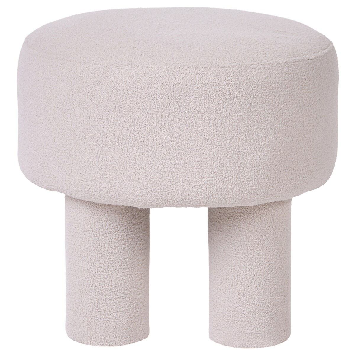 Stołek CANBY Boucle Złamana biel