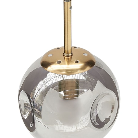 Lampa wisząca szklana 3-punktowa przezroczysta z mosiężnym RALFES