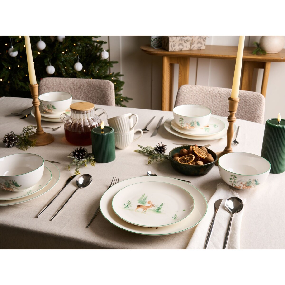 Zastawa stołowa 12-częściowa CHILI Porcelana Biały