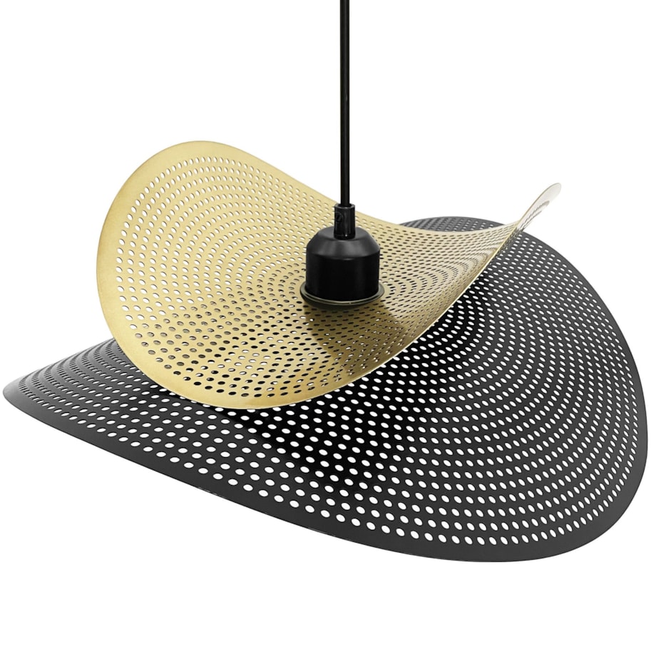 Lampa Sufitowa Wisząca App1471-1Cp Czarny Złoty, Metal