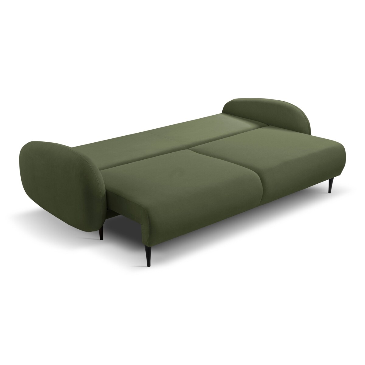 Nowoczesna sofa z funkcją spania SOFTI- CIEMNA ZIELEŃ