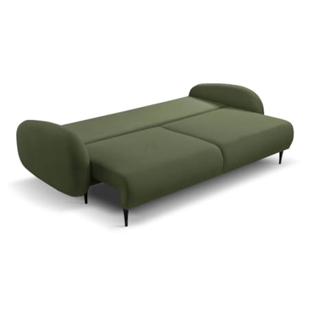 Nowoczesna sofa z funkcją spania SOFTI- CIEMNA ZIELEŃ