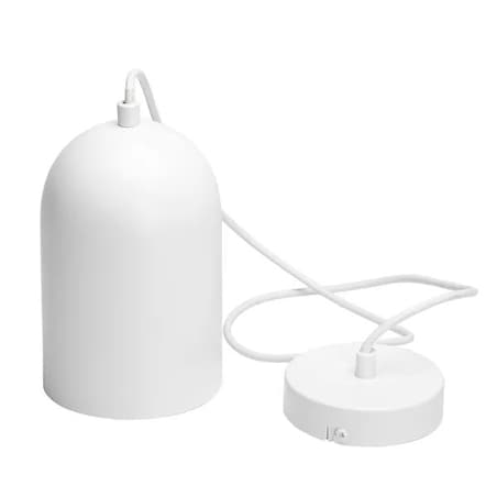 żelazna lampa wisząca biała e27