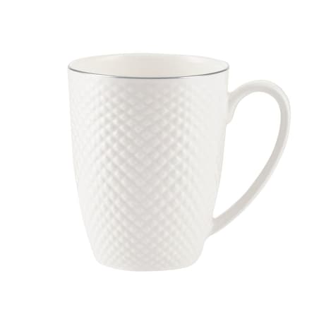 VILLA ITALIA Kubek porcelanowy platynowa linia 350 ml BARI PLATIN