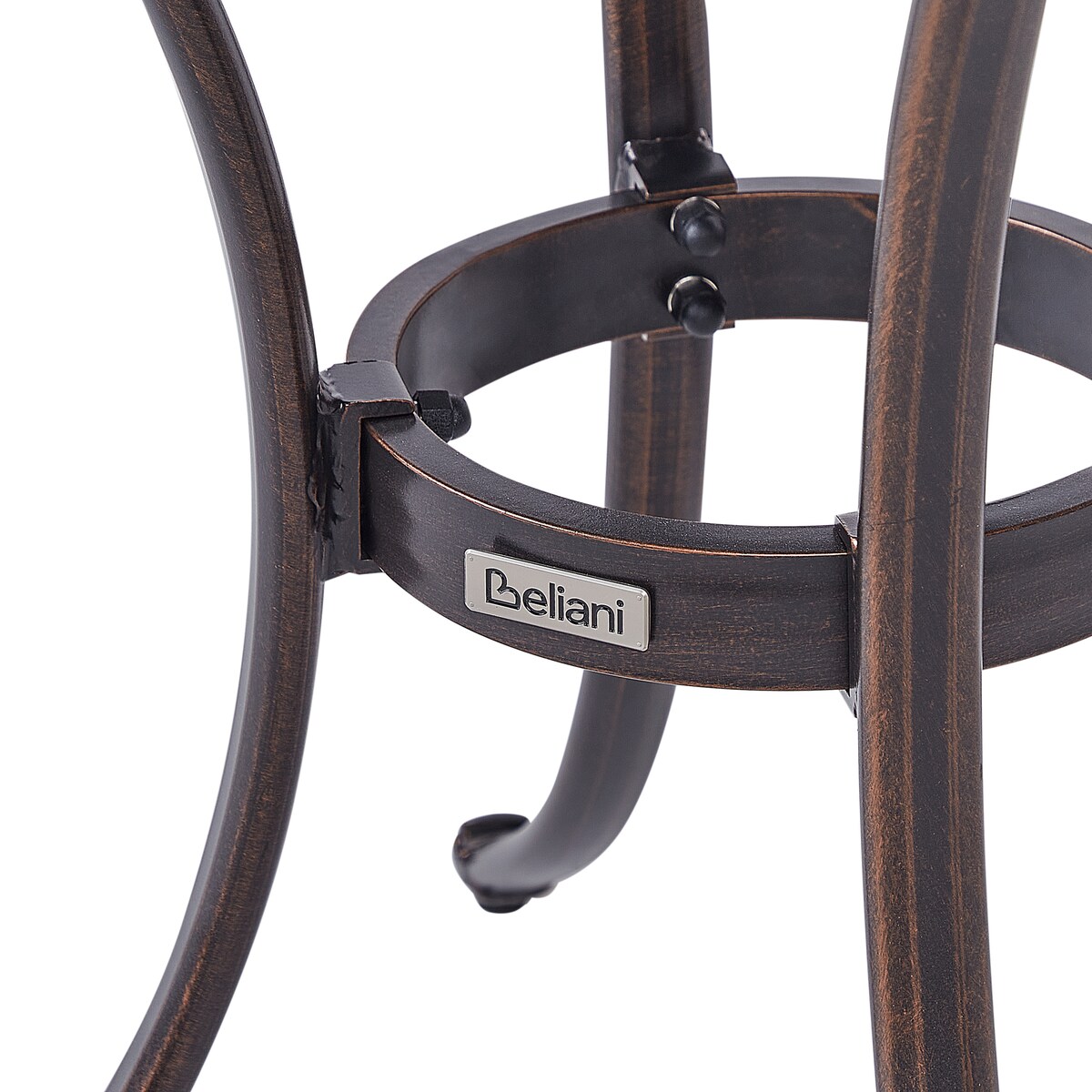 Stolik bistro ANDALO 68 cm 68 cm Metal Brązowy